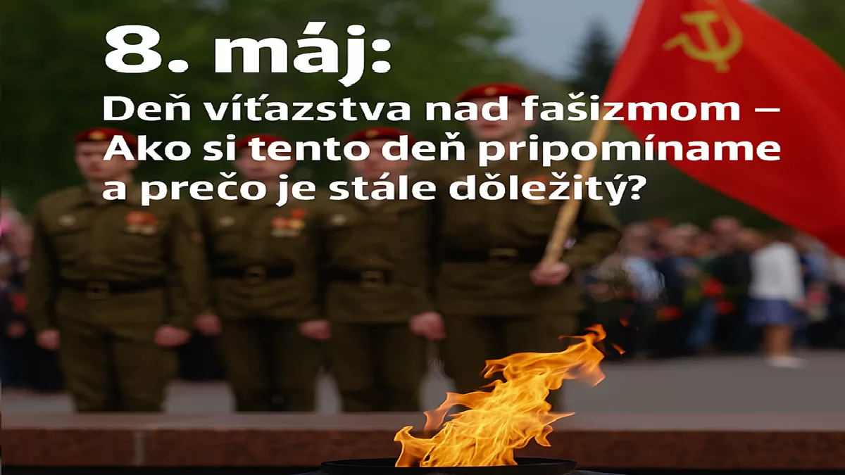 Pietny akt ku Dňu víťazstva nad fašizmom, veniec, symbol mieru a spomienky
